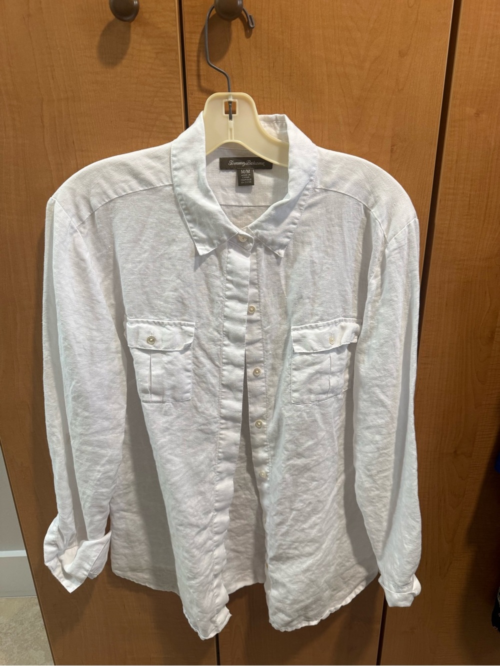 Tommy Bahama White women’s Linen Button-Down Shirt